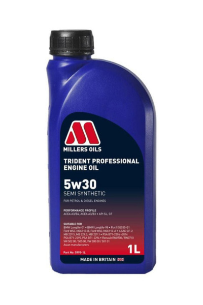 MILLERS OILS TRIDENT PROFESSIONAL C2 C3 5W-30 1L