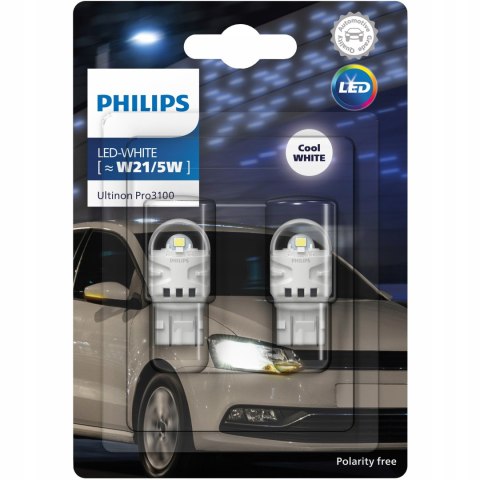 PHILIPS Żarówki LED PHILIPS Ultinon Pro3100 W21/5W 6000K