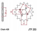 JT Zębatka przednia Jt JTF253,16