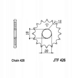 JT Zębatka przednia Jt JTF426,16