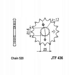 JT Zębatka przednia Jt JTF436,15