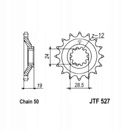 JT Zębatka przednia Jt JTF527,17