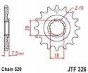 JT Zębatka przednia stal JT 520 z.12 JTF326,12