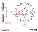 JT Zębatka przednia stal JT 520 z.14 JTF287,14