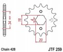 JT Zębatka przednia stal JT typ łańcucha 428 15