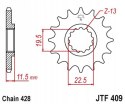 JT Zębatka przednia stal JT typ łańcucha 428 16