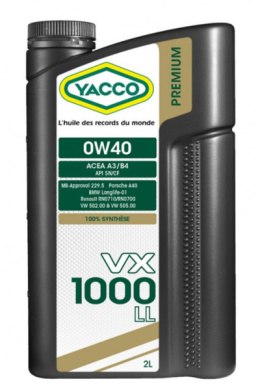 YACCO VX 1000 LL 0W-40 2L