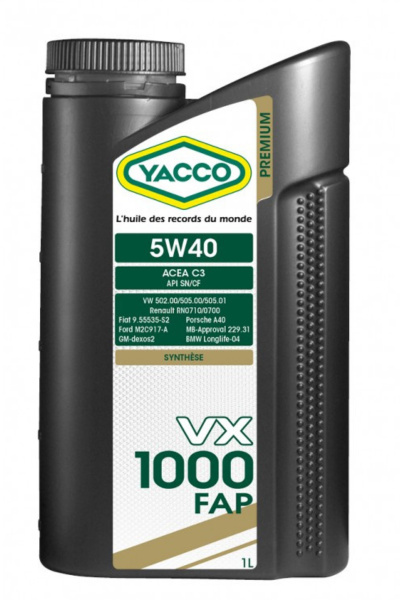 YACCO VX 1000 FAP 5W-40 1L