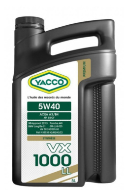 YACCO VX 1000 LL 5W-40 5L