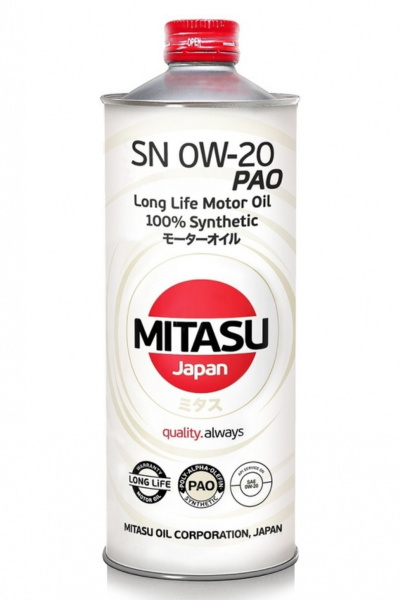 MITASU PAO SN 0W-20 1L 100% Synthetic