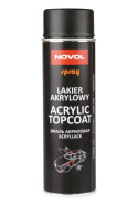 NOVOL ACRYLIC TOPCOAT - Lakier akrylowy CZARNY SATYNOWY 500ml - SPRAY