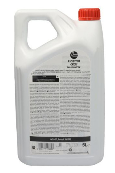 Castrol GTX 0W-20 RN17 FE 5L