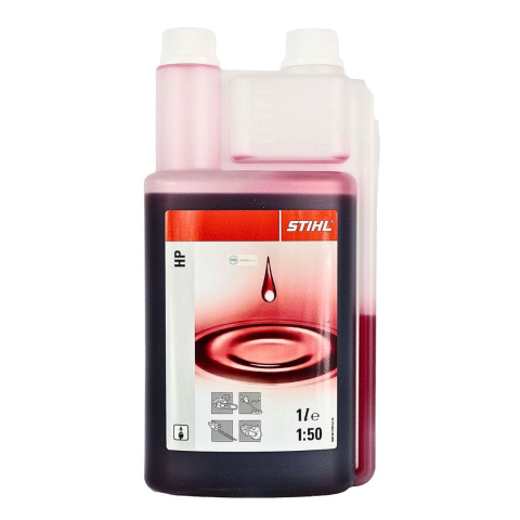 STIHL OLEJ HP CZERWONY 1:50 1L Z DOZOWNIKIEM