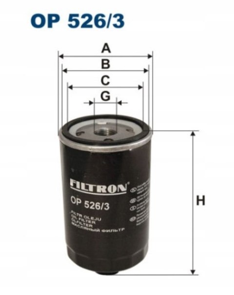 Filtron OP 526/3 Filtr oleju