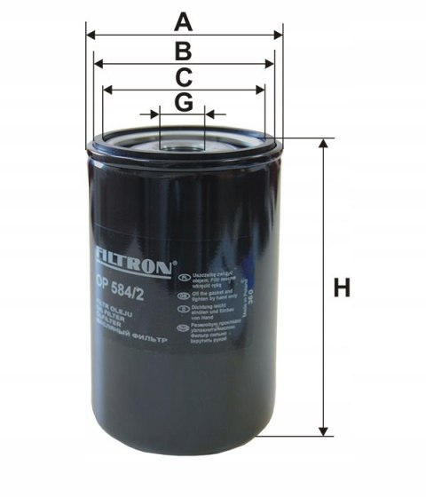 Filtron OP 584/2 Filtr oleju