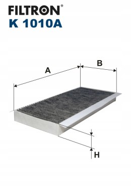 Filtron K 1010A Filtr, wentylacja przestrzeni pasażerskiej