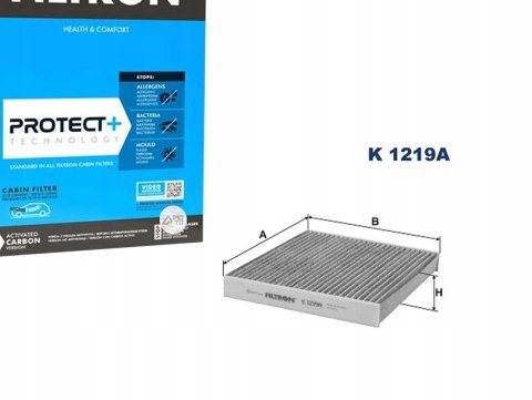 Filtr, wentylacja przestrzeni pasażerskiej FILTRON K 1219A
