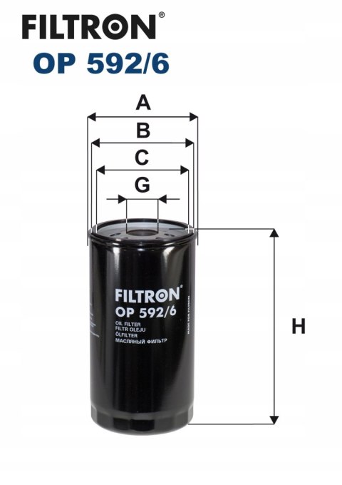 Filtron OP 592/6 Filtr oleju