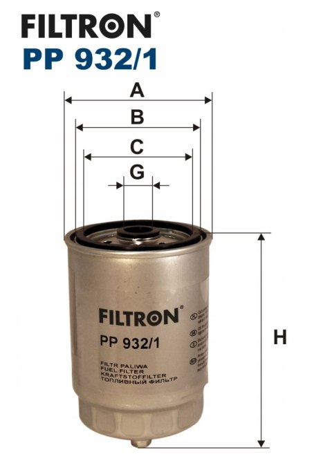 Filtron PP 932/1 Filtr paliwa